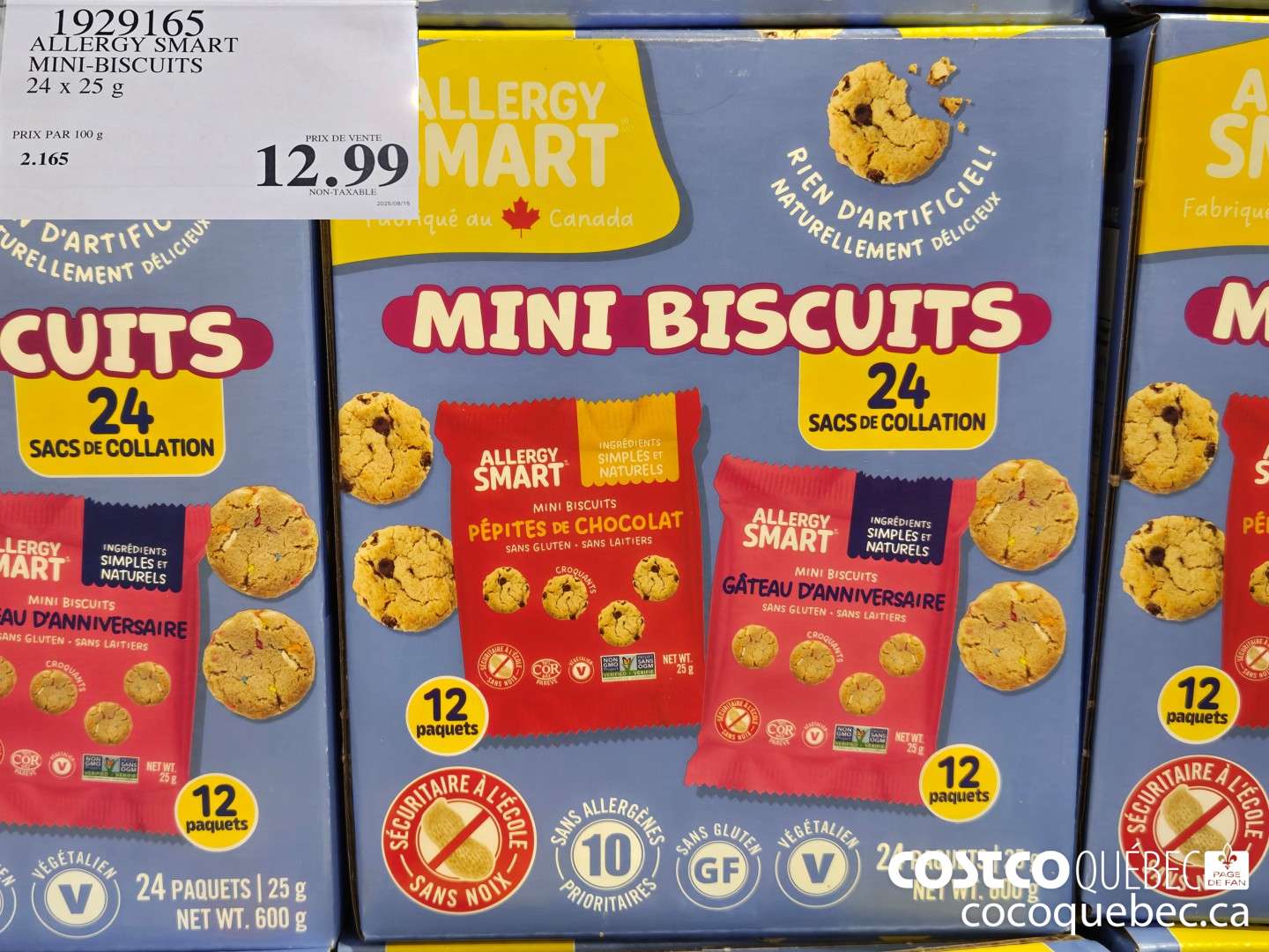 1929165 ALLERGY SMART MINI-BISCUITS 24x25 g  $12.99