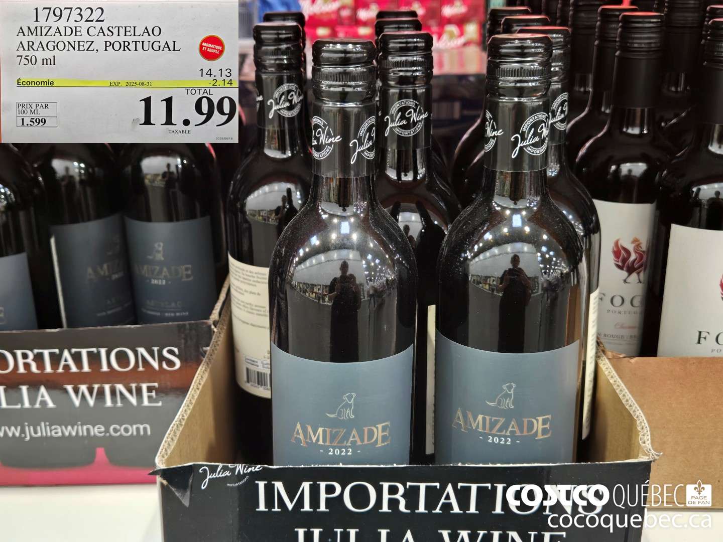 1797322 AMIZADE CASTELAO ARAGONEZ, PORTUGAL 750 mL  ($2.14 INSTANT SAVINGS EXPIRES ON 2025-08-31) $11.99