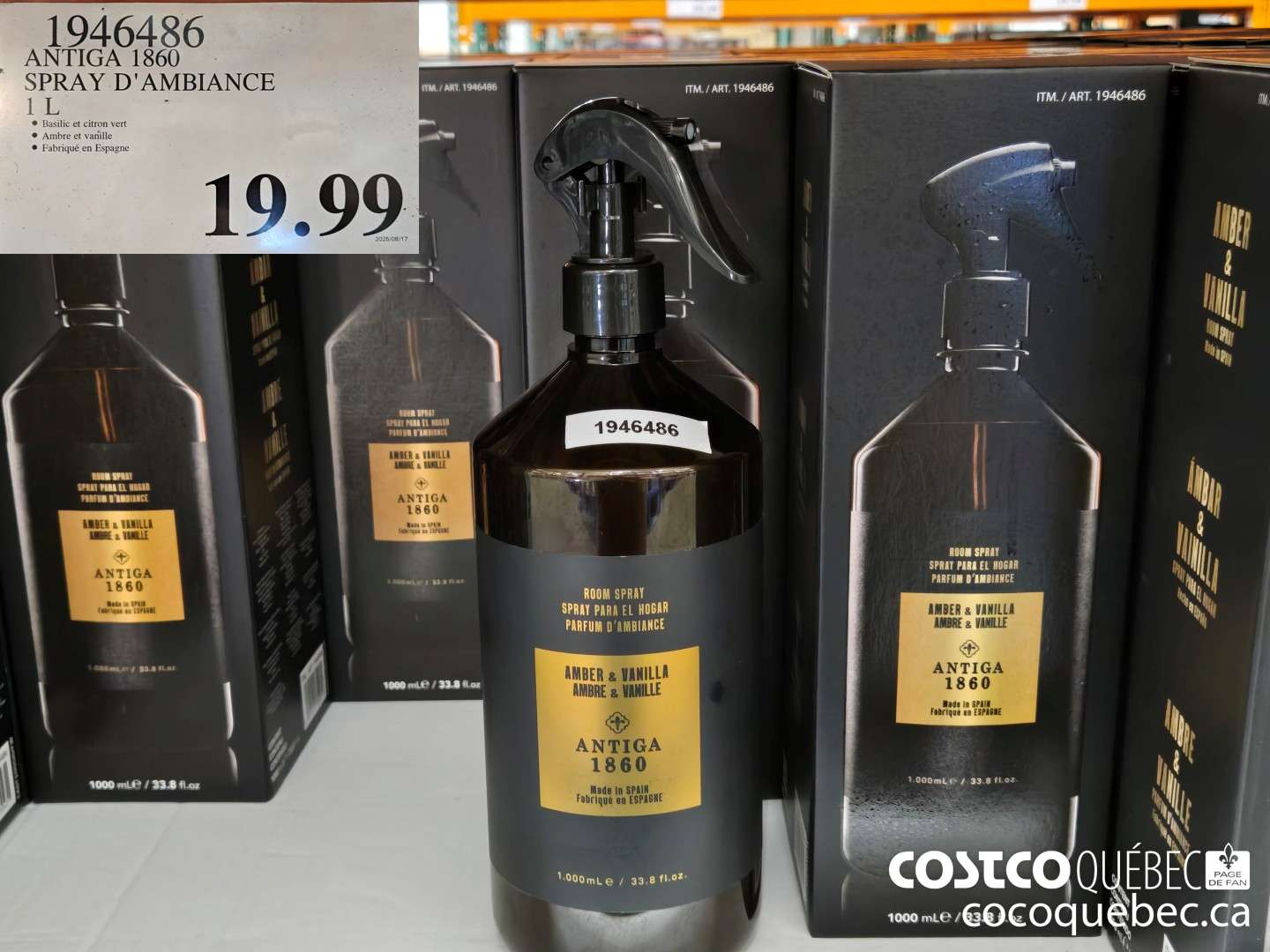 1946486 ANTIGA 1860 SPRAY D' AMBIANCE  $19.99