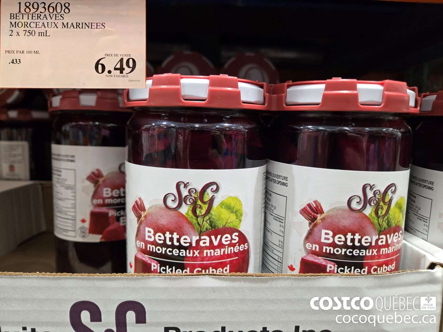 1893608 BETTERAVES MORCEAUX MARINEES  $6.49