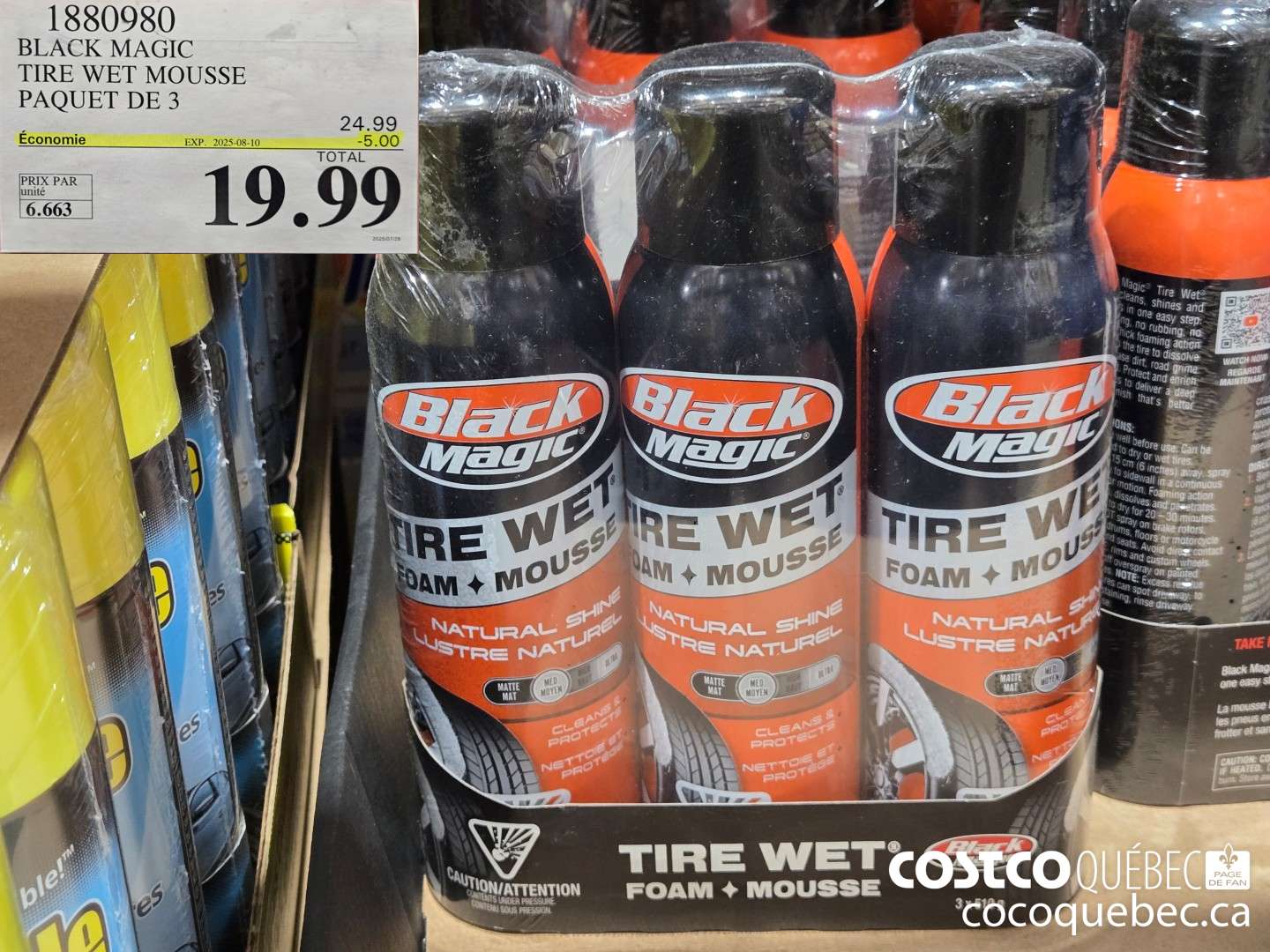 1880980 BLACK MAGIC MOUILLE MOUSSE DE PNEU  ($5.00 INSTANT SAVINGS EXPIRES ON 2025-08-10) $19.99