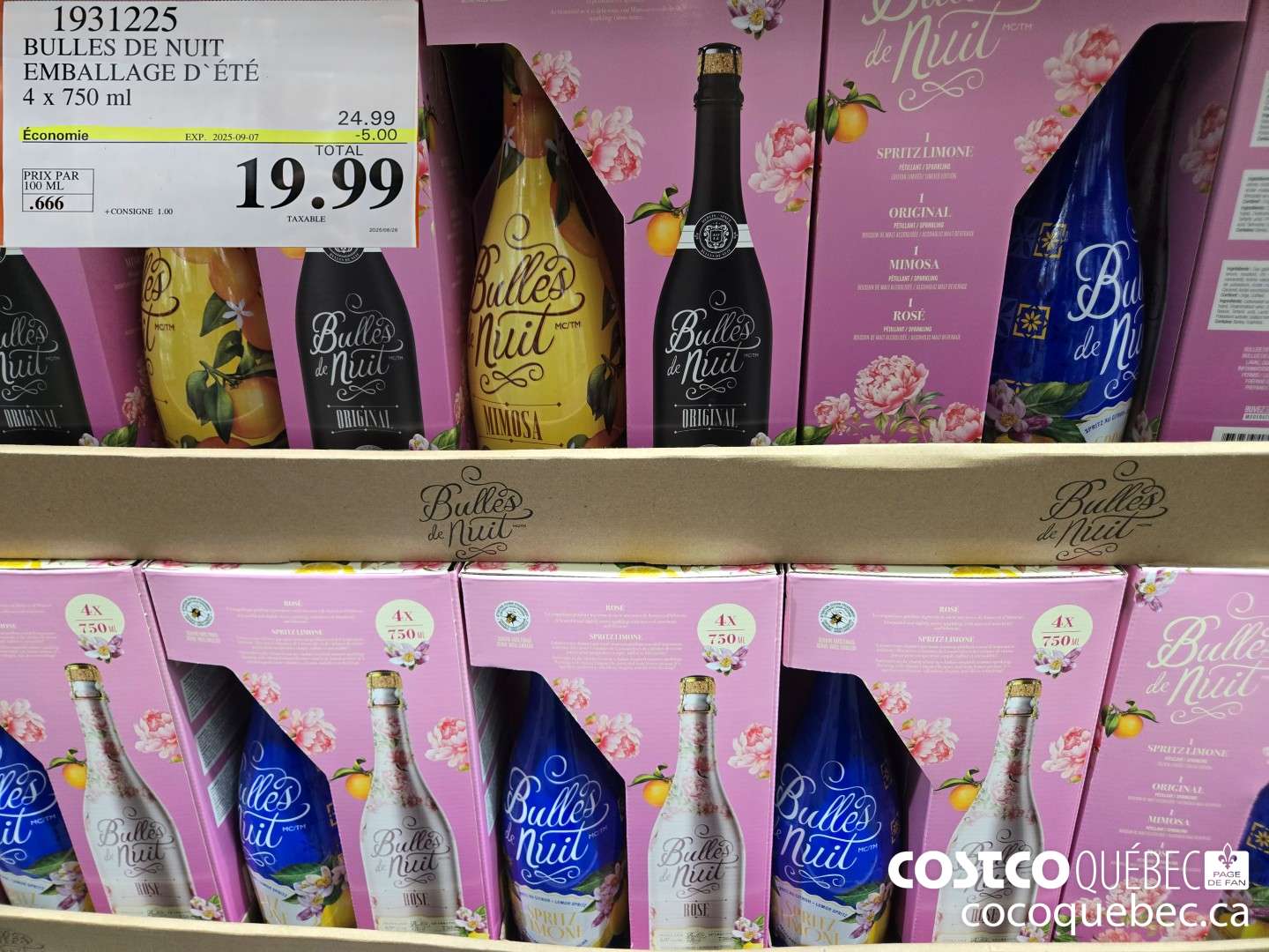 1931225 BULLES DE NUIT EMBALLAGE D*ETE 4x 750 mL  ($5.00 INSTANT SAVINGS EXPIRES ON 2025-09-07) $19.99