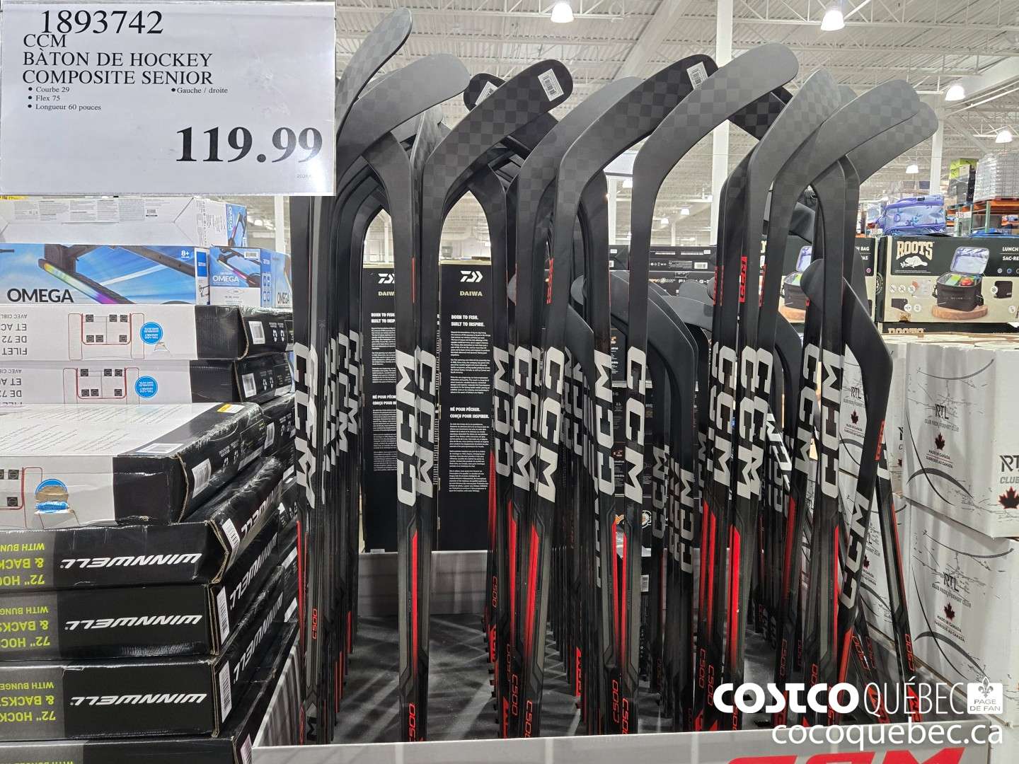 1893742 CCM BATON DE HOCKEY COMPOSITE SENIOR  $119.99