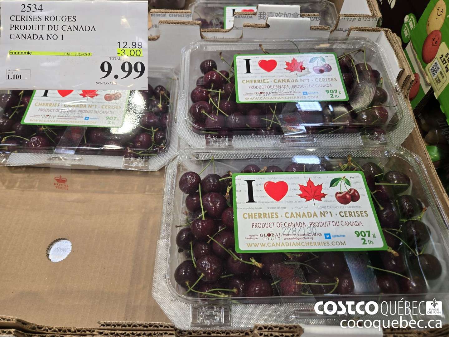 2534 CERISES ROUGES PRODUIT DES ETATS-UNIS  ($3.00 INSTANT SAVINGS EXPIRES ON 2025-08-31) $9.99