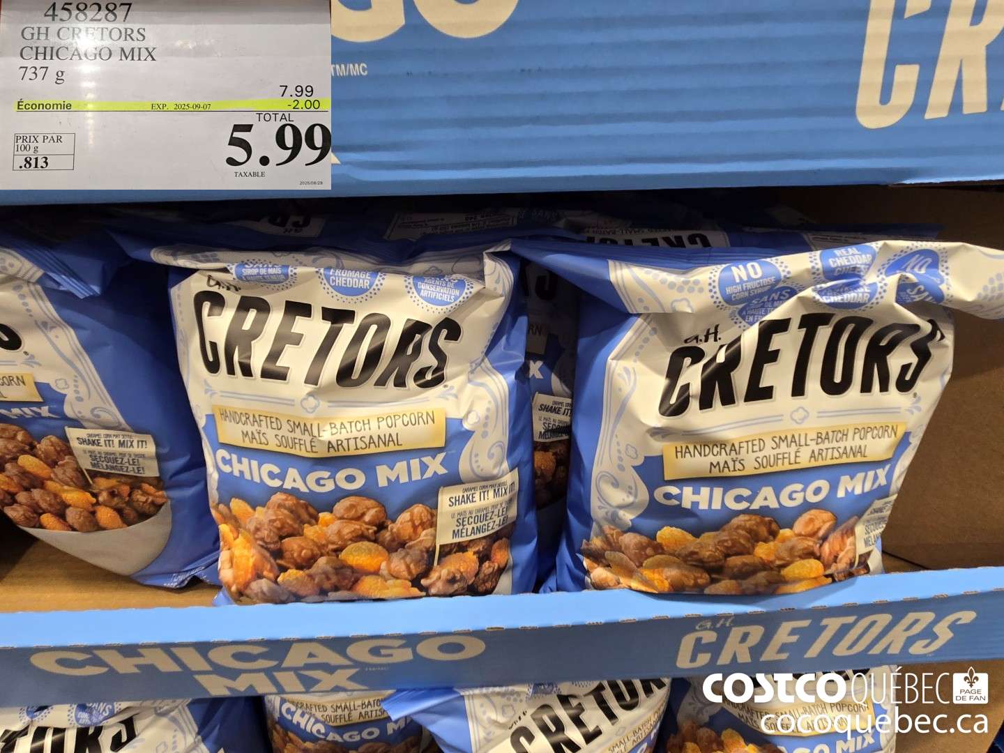458287 CHICAGO MIX 737 G  ($2.00 INSTANT SAVINGS EXPIRES ON 2025-09-07) $5.99