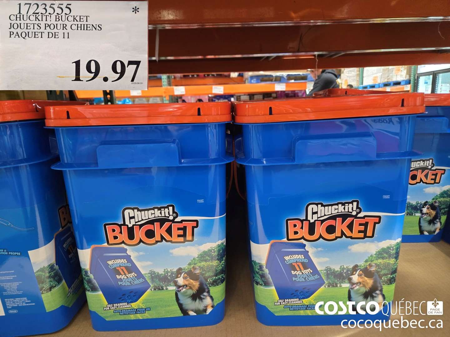 1723555 CHUCKIT! BUCKET JOUETS POUR CHIENS PAQUET DE 11  $19.97