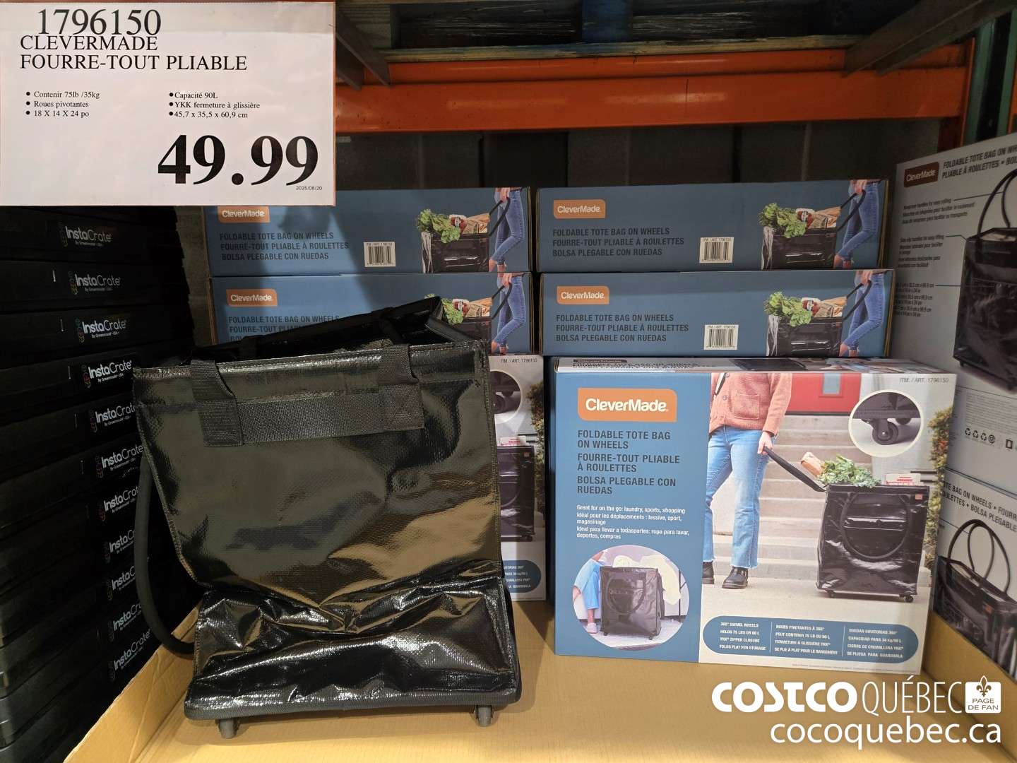 1796150 CLEVERMADE FOURRE-TOUT PLIABLE  $49.99