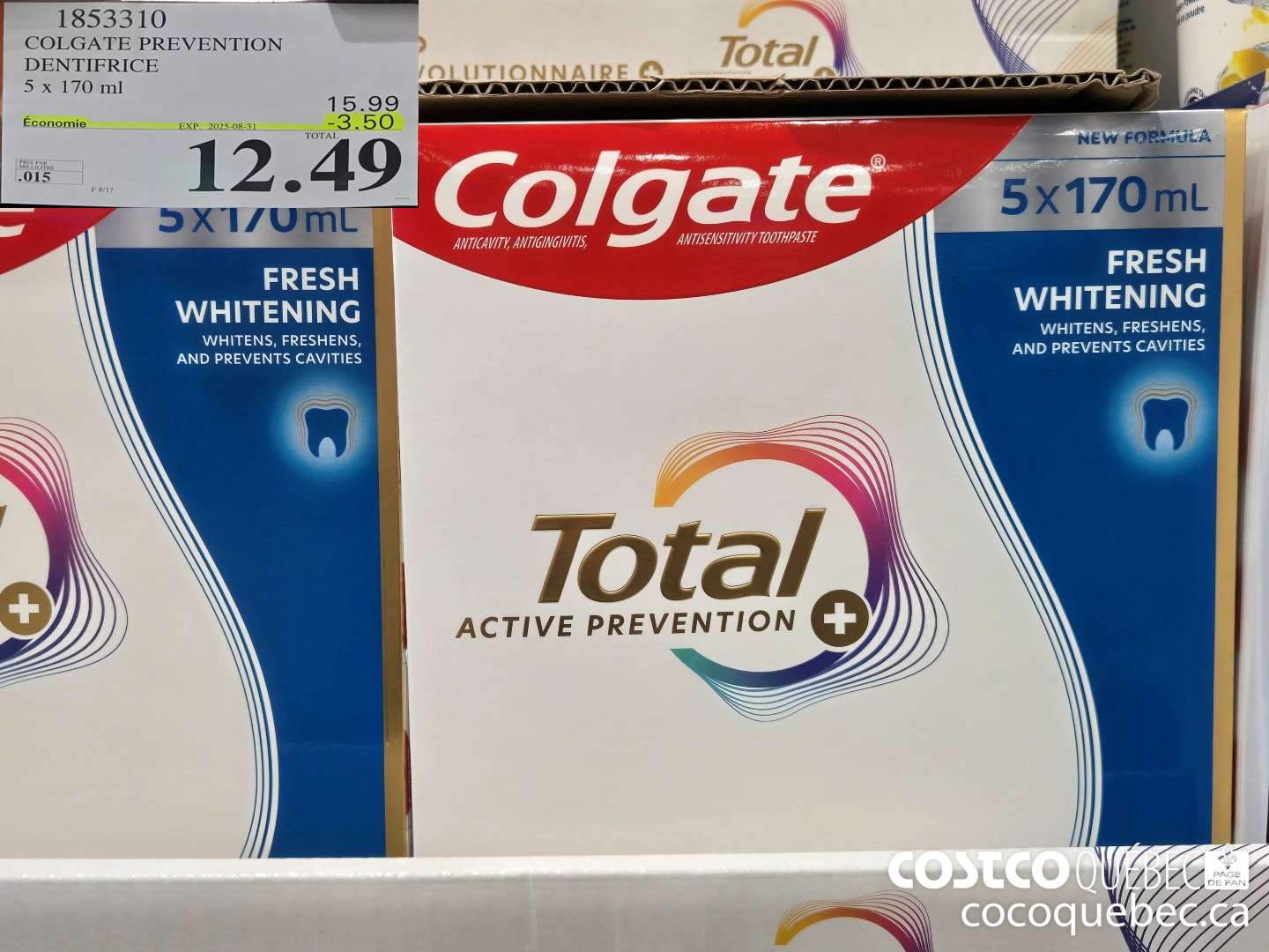 1853310 COLGATE PREVENTION DENTIFRICE  ($3.50 INSTANT SAVINGS EXPIRES ON 2025-08-31) $12.49