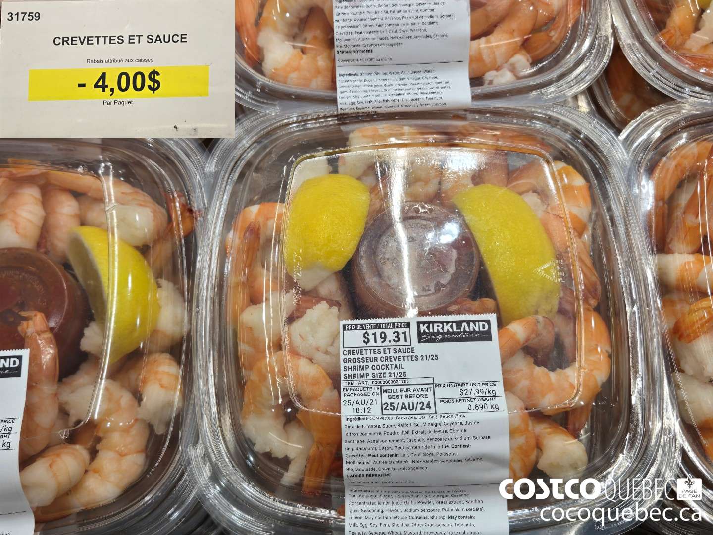 31759 CREVETTES ET SAUCE  ($4.00 INSTANT SAVINGS)