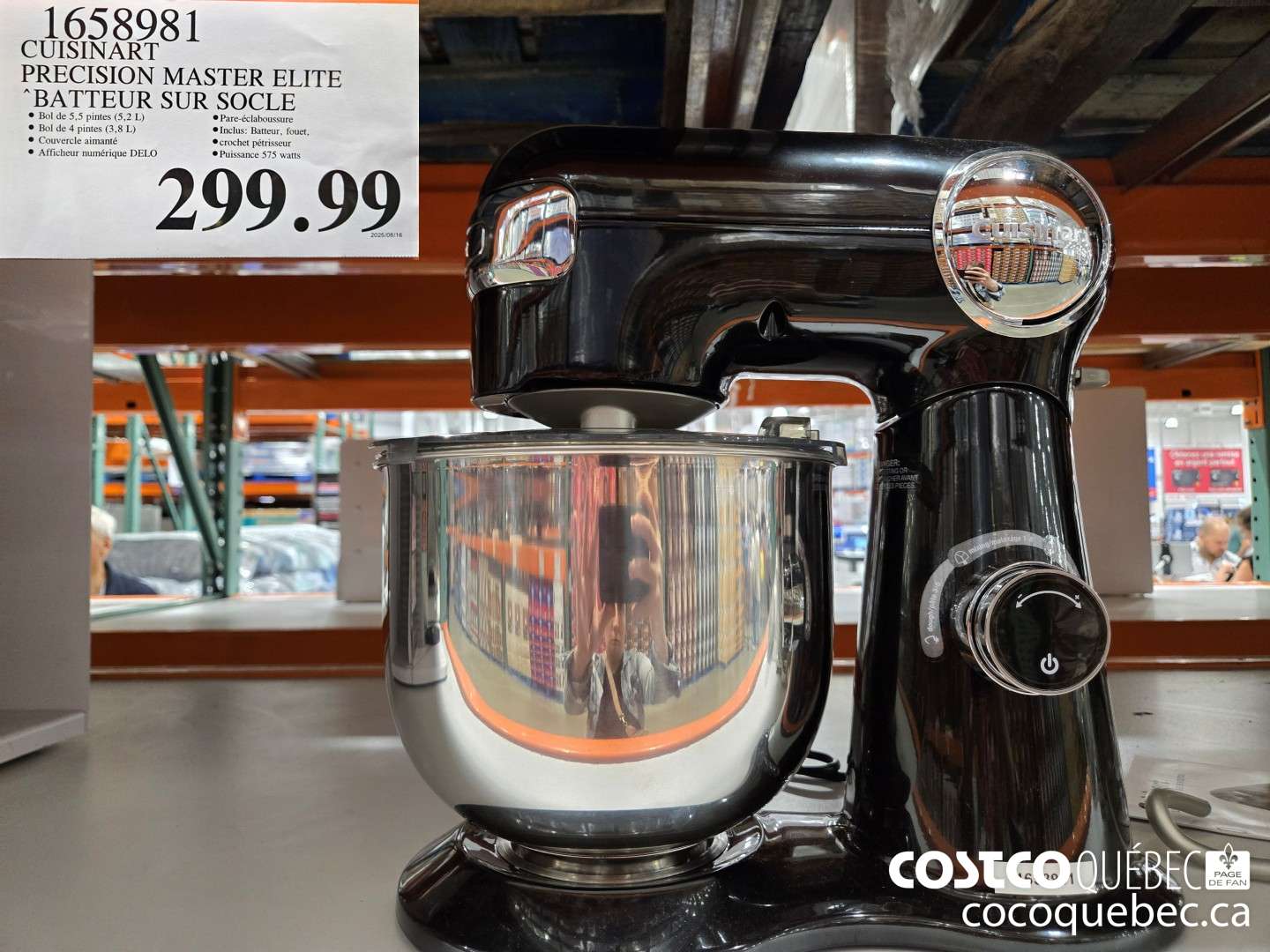 1658981 CUISINART BATTEUR SUR SOCLE “PRECISION MASTER ELITE $299.99