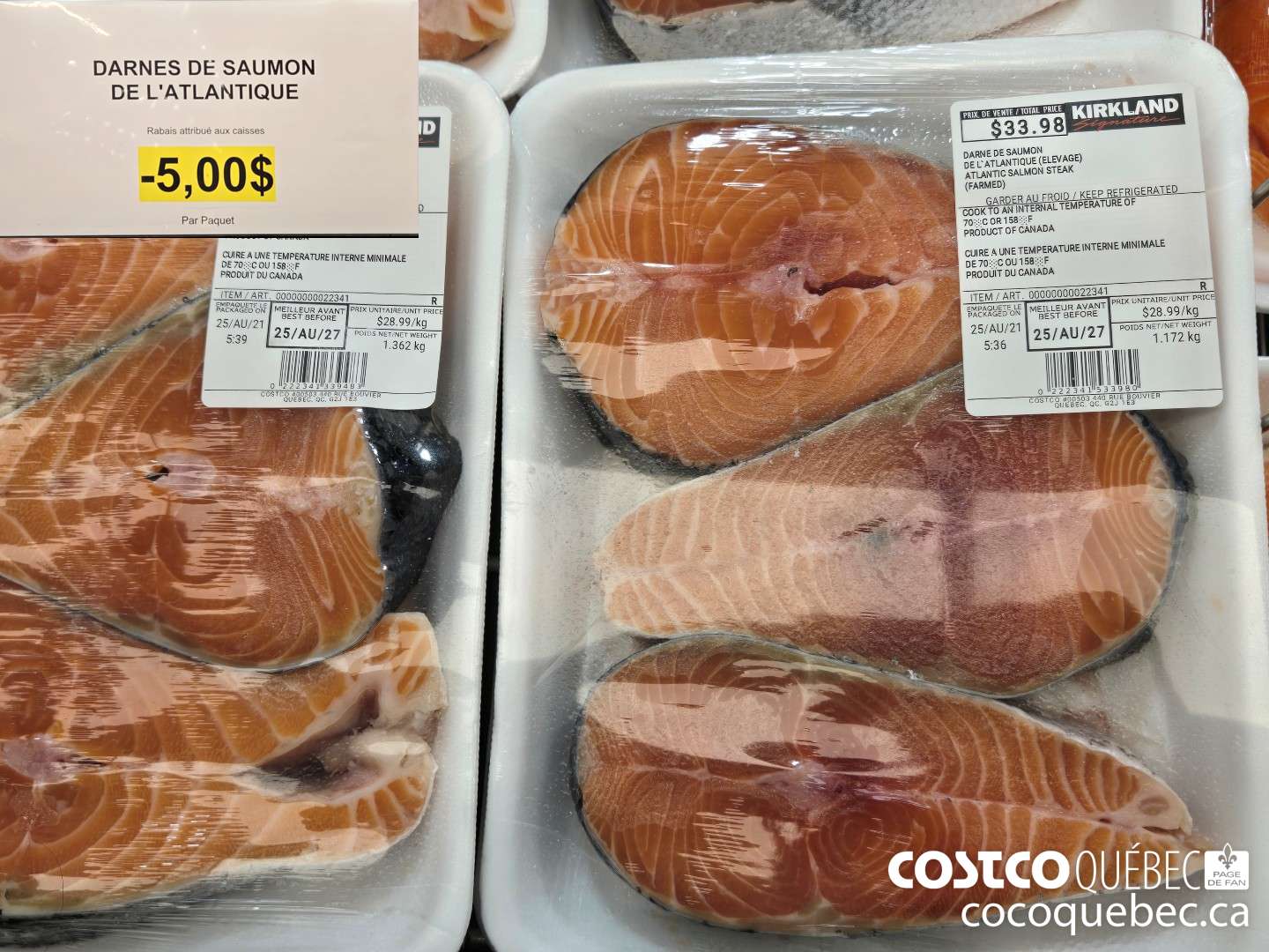 22341 DARNES DE SAUMON DE L'ATLANTIQUE  ($5.00 INSTANT SAVINGS)