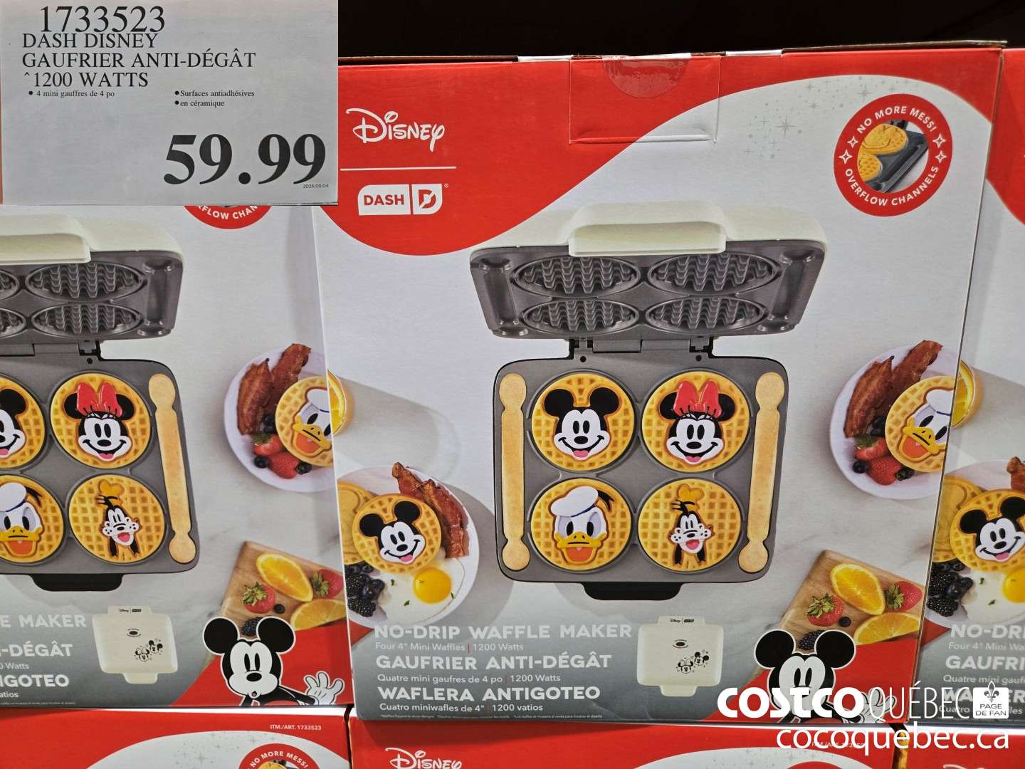 1733523 DASH DISNEY GAUFRIER ANTI-DEGAT ‘1200 WATTS  $59.99