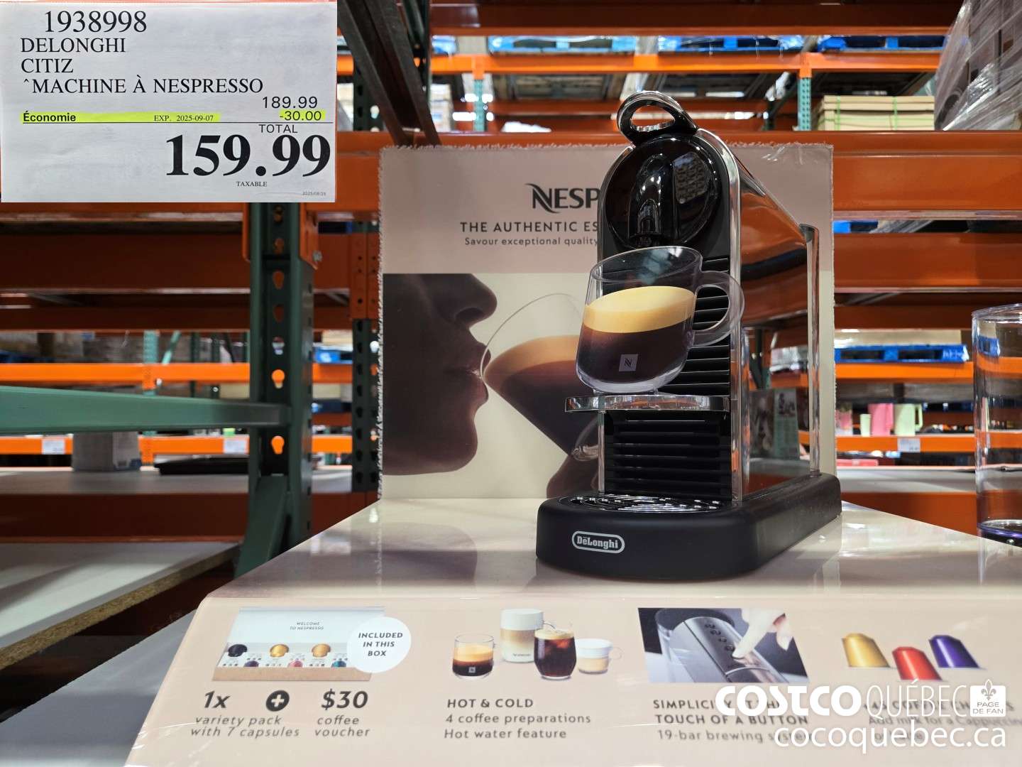 1938998 DELONGHI CITIZ  ($30.00 INSTANT SAVINGS EXPIRES ON 2025-09-07) $159.99