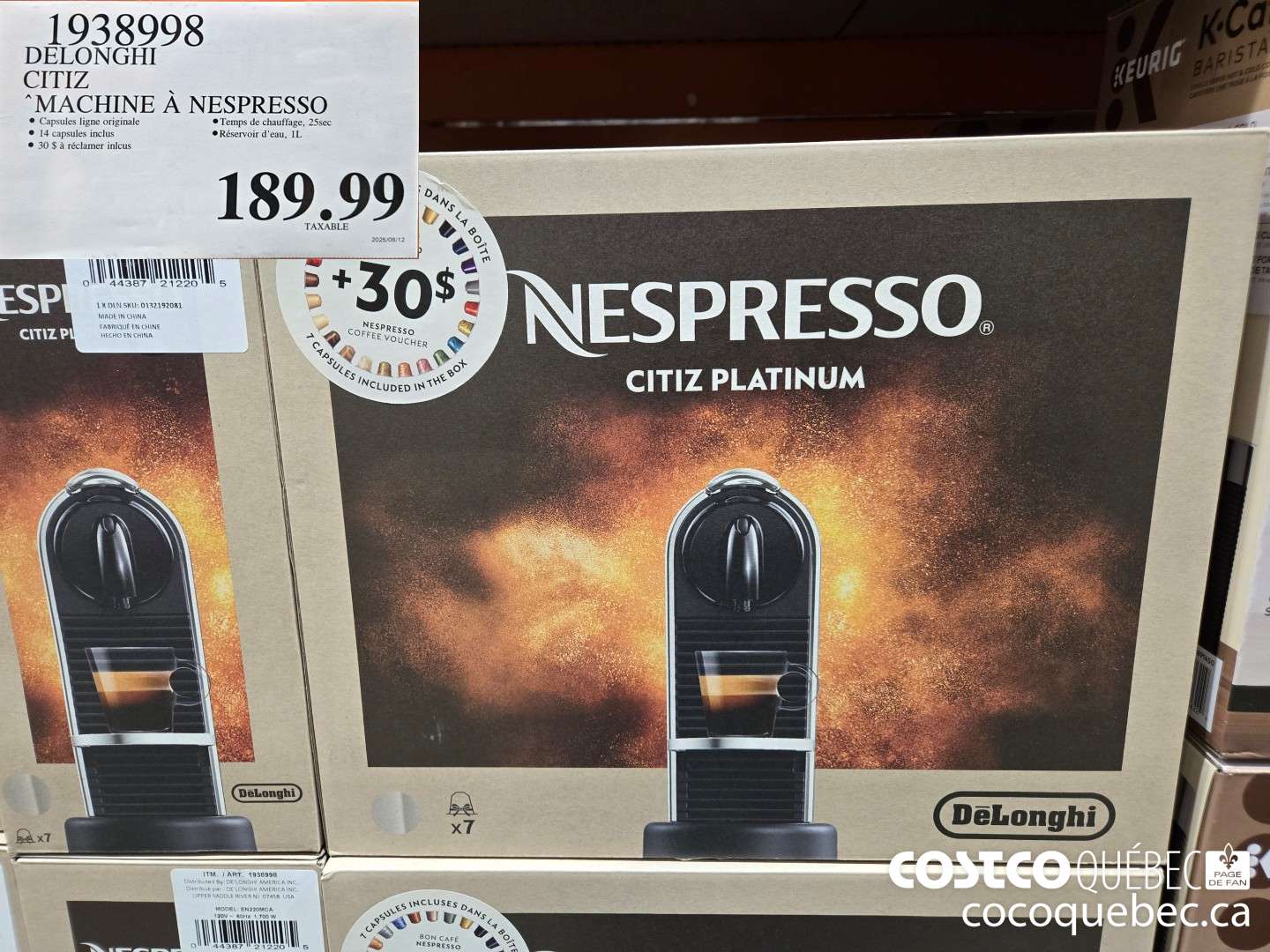 1938998 DELONGHI GITIZ  $189.99