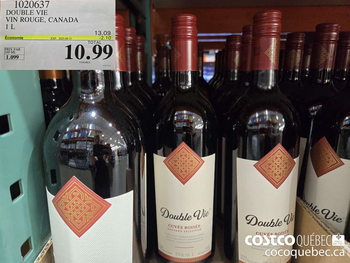 10200637 DOUBLE VIE VIN ROUGE, CANADA  ($2.10 INSTANT SAVINGS EXPIRES ON 2025-08-31) $10.99