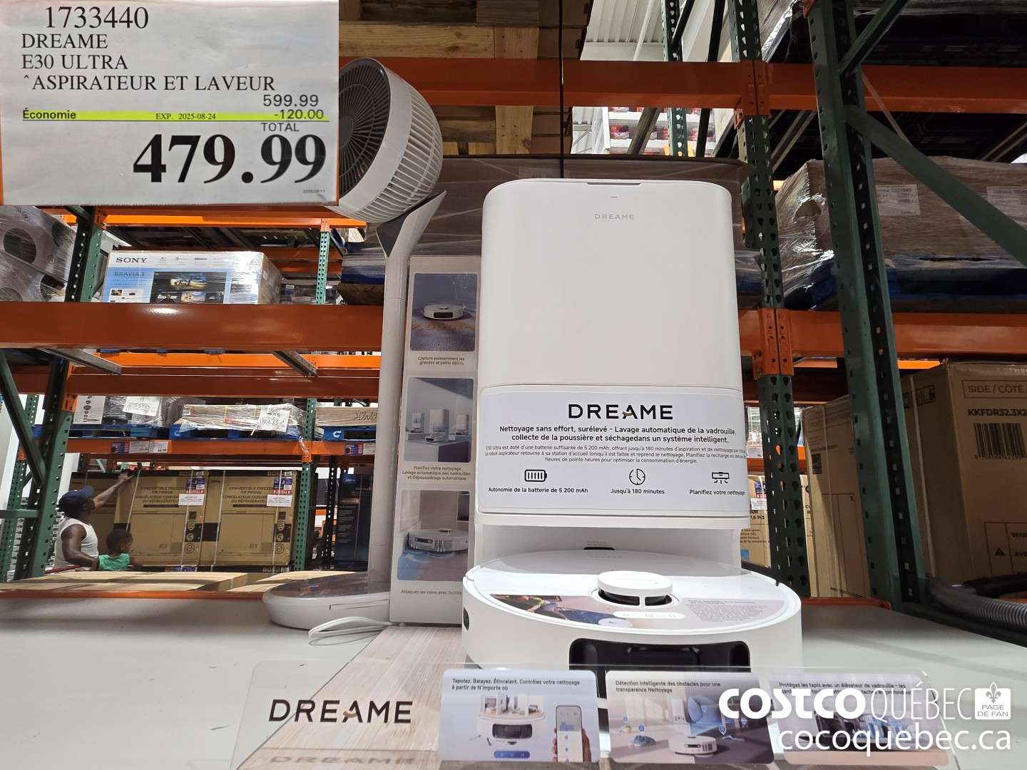 1733440 DREAME E30 ULTRA ASPIRATEUR ET LAVEUR  ($120.00 INSTANT SAVINGS EXPIRES ON 2025-08-24) $479.99