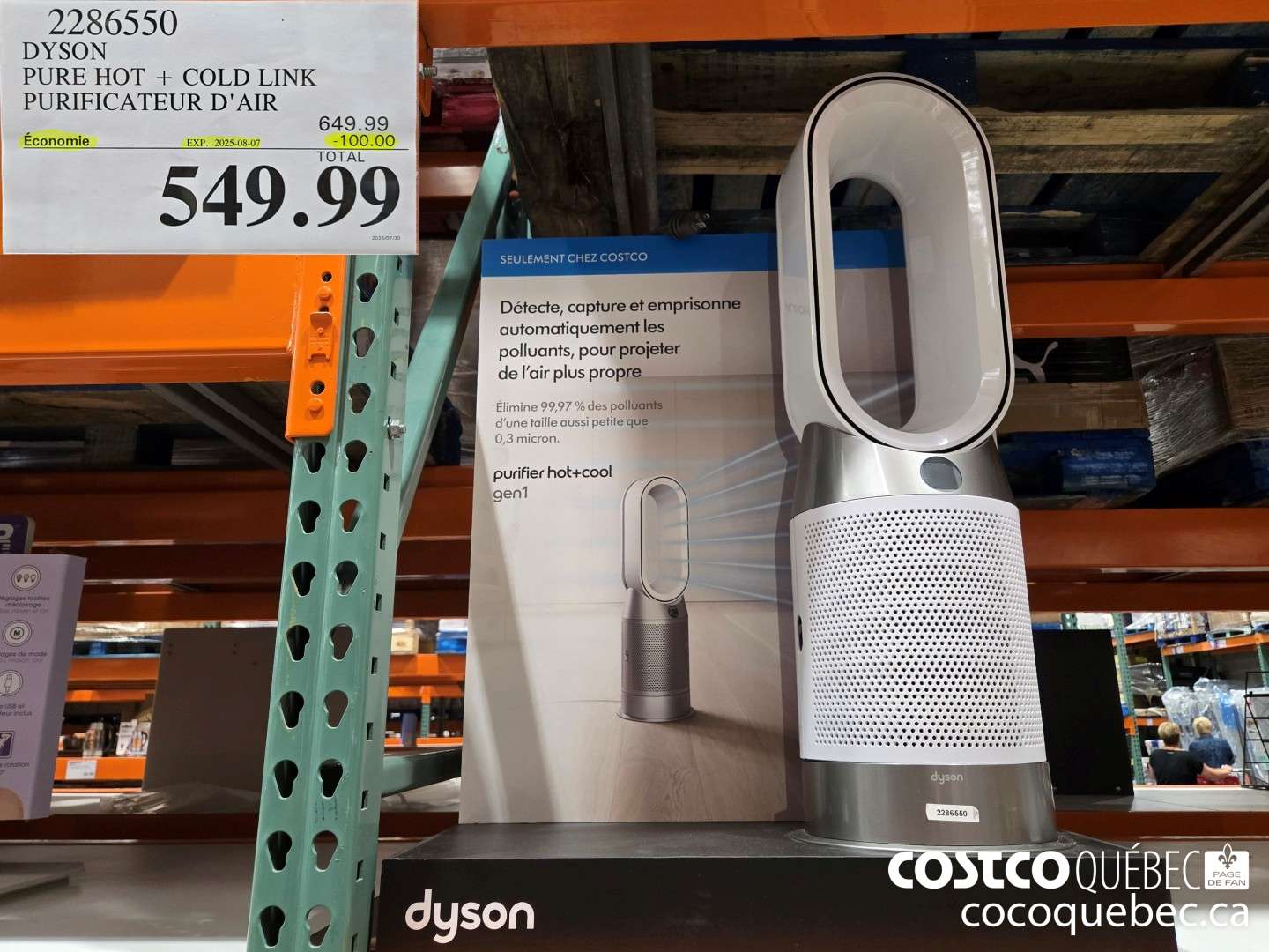 2286550 DYSON PURE HOT + COLD LINK PURIFICATEUR D' AIR  ($100.00 INSTANT SAVINGS EXPIRES ON 2025-08-07) $549.99