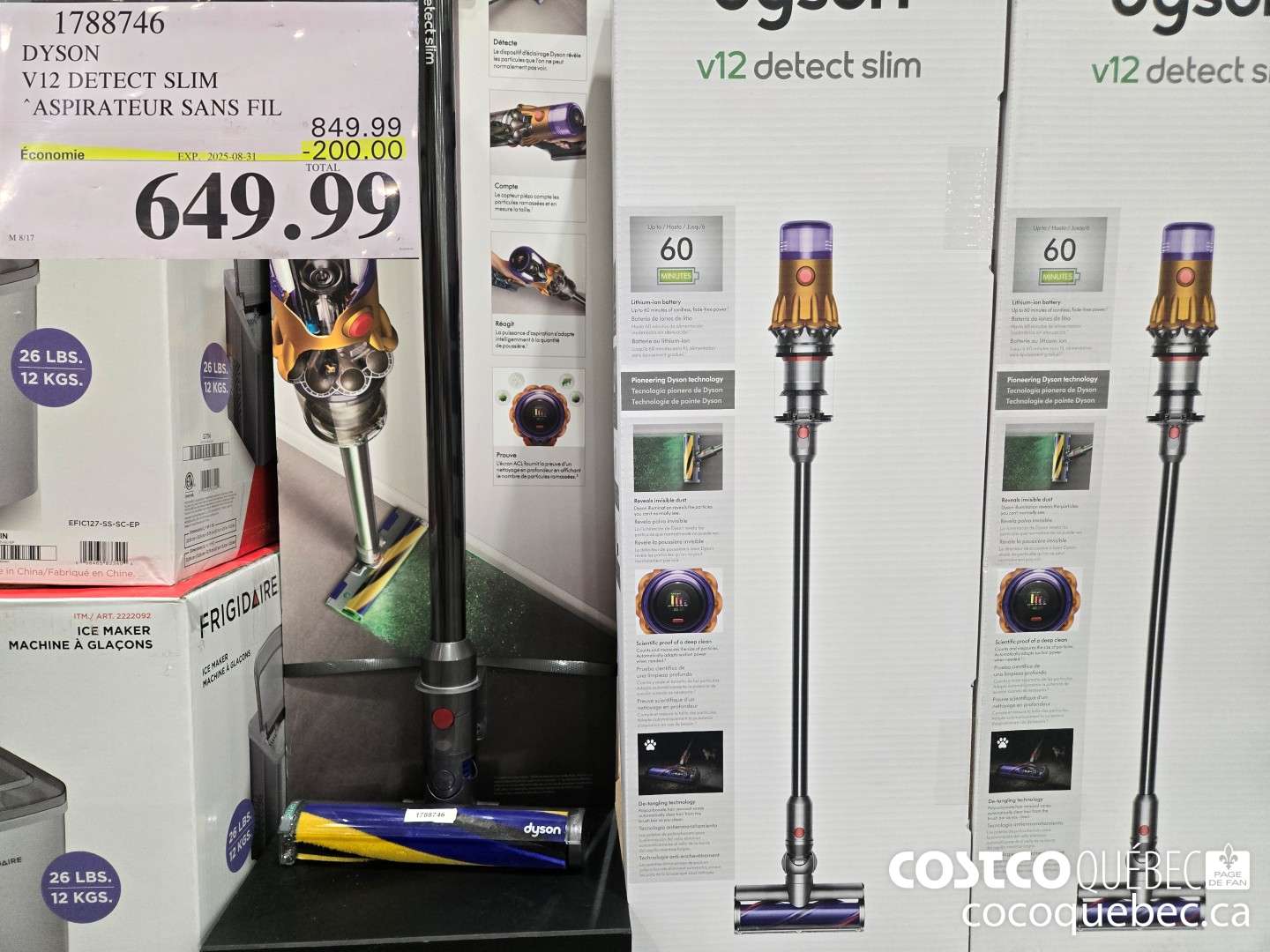 1788746 DYSON V12 DETECT ASPIRATEUR BALAI SANS FIL  ($200.00 INSTANT SAVINGS EXPIRES ON 2025-08-31) $649.99