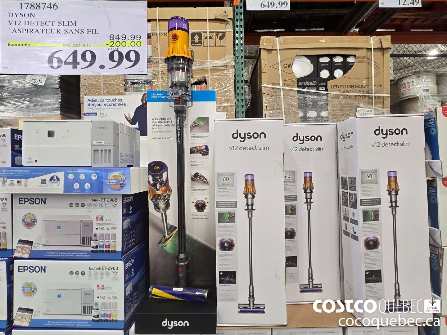 1788746 DYSON V12 DETECT ASPIRATEUR BALAI SANS FIL  ($200.00 INSTANT SAVINGS EXPIRES ON 2025-08-31) $649.99