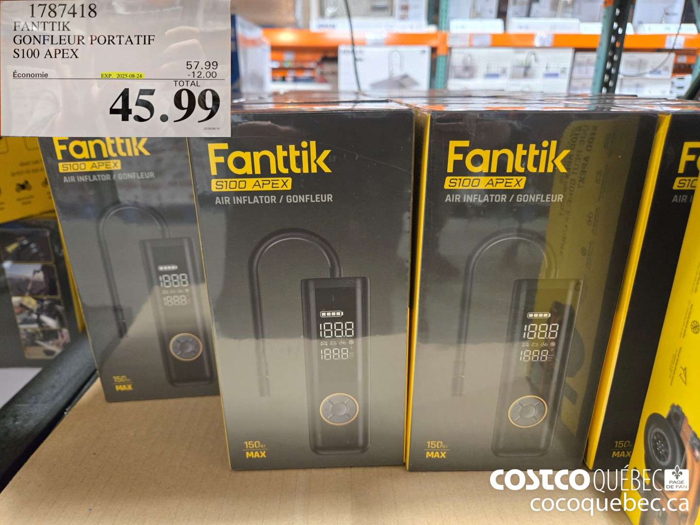 1787418 FANTTIK GONFLEUR PORTATIF S1OOQ APEX 2025-06-16  ($12.00 INSTANT SAVINGS EXPIRES ON 2025-08-24) $45.99