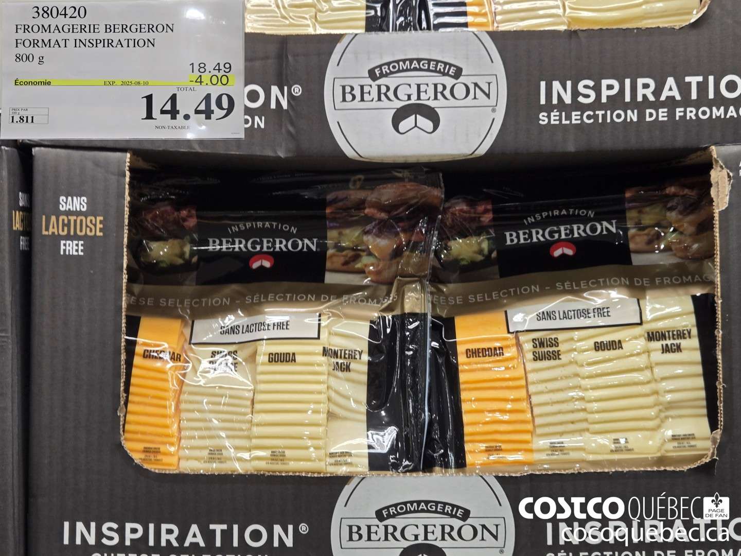 380420 FROMAGERIE BERGERON FORMAT INSPIRATION 800 g  ($4.00 INSTANT SAVINGS EXPIRES ON 2025-08-10) $14.49