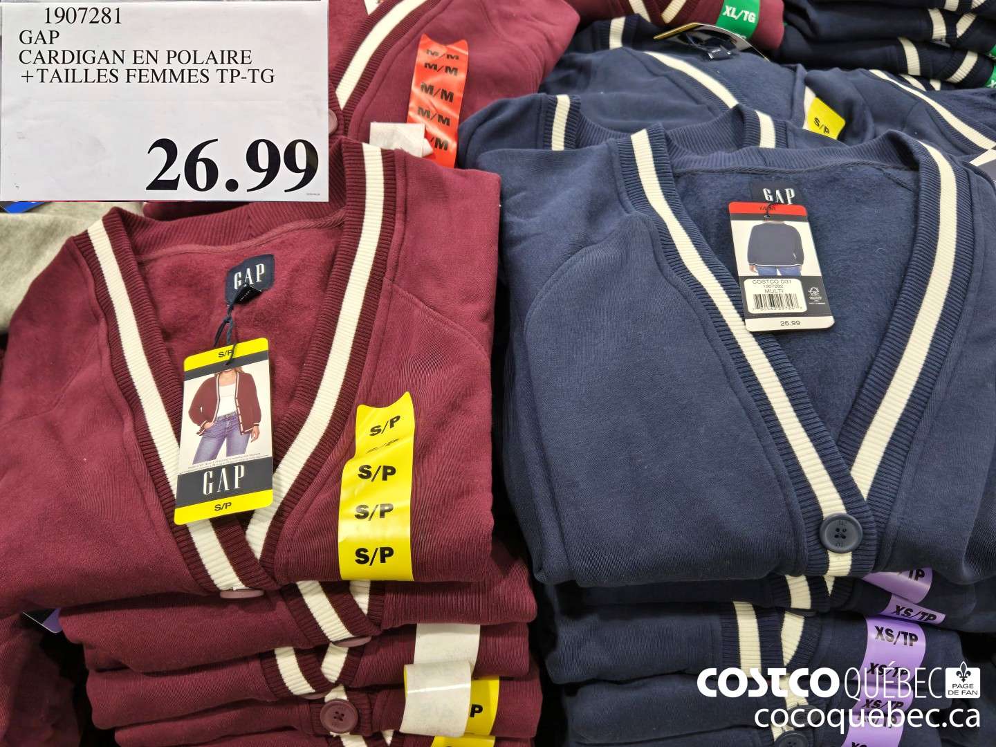 1907281 GAP CARDIGAN EN POLAIRE +TAILLES FEMMES TP-TG  $26.99