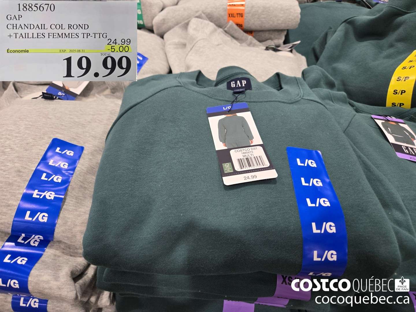 1885670 GAP CHANDAIL COL ROND +TAILLES FEMMES TP-TTG,,  ($5.00 INSTANT SAVINGS EXPIRES ON 2025-08-31) $19.99