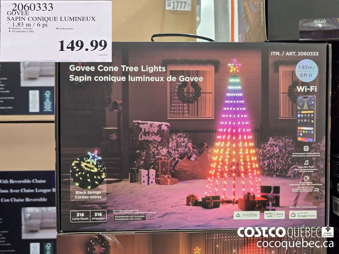 2060333 GOVEE SAPIN CONIQUE LUMINEUX  $149.99