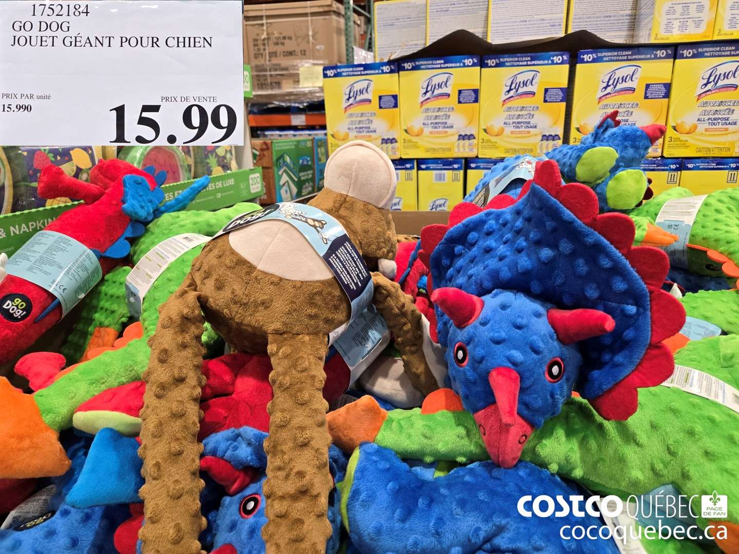 1752184 GO DOG © JOUET GEANT POUR CHIEN  $15.99