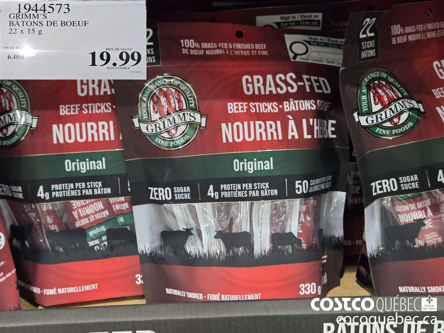 1944573 GRIMM'S BATONS DE BOEUF  $19.99