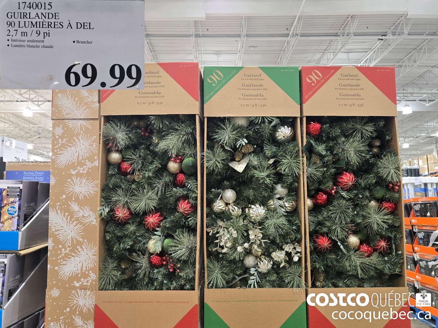 1740015 GUIRLANDE 90 LUMIERES A DEL  $69.99