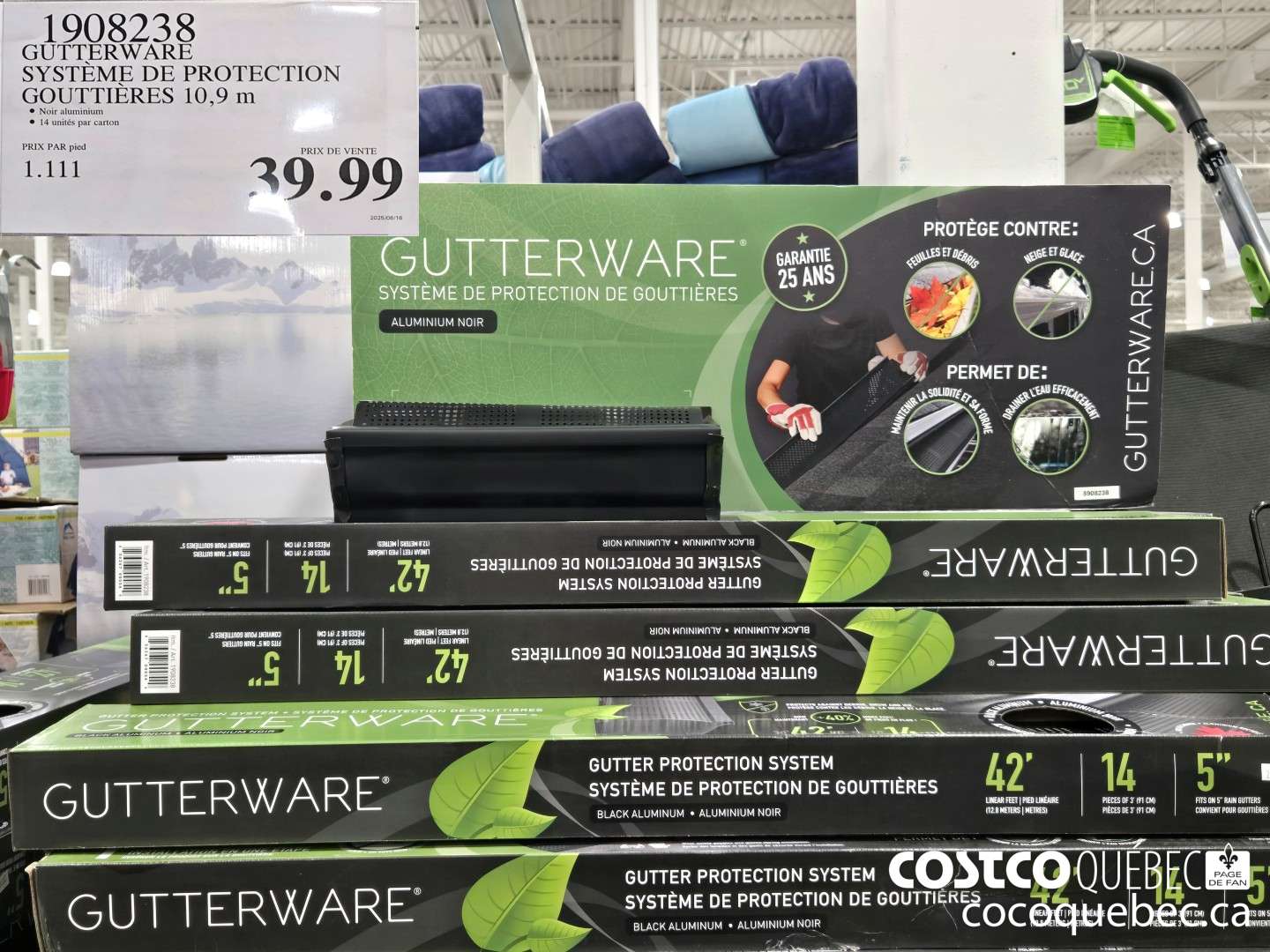 1908238 GUTTERWARE SYSTEME DE PROTECTION GOUTTIERES 10,9 m  $39.99