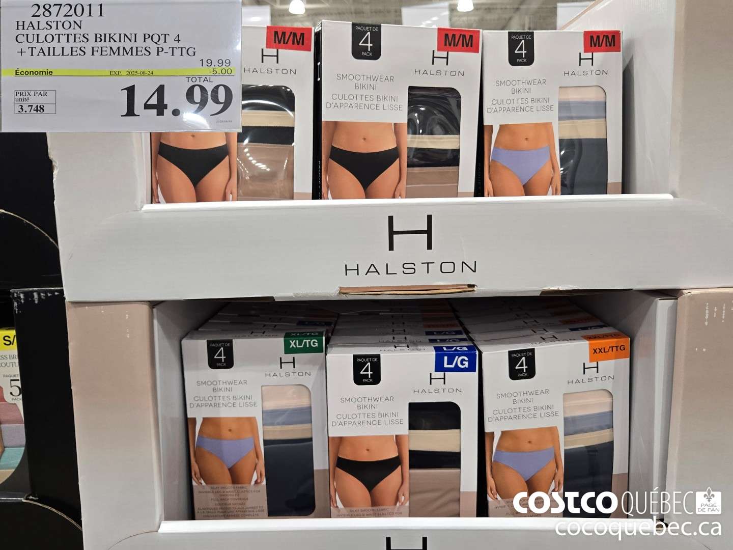 2872011 HALSTON CULOTTES BIKINI POT 4 TAILLES FEMMES P-TTG  ($5.00 INSTANT SAVINGS EXPIRES ON 2025-08-24) $14.99