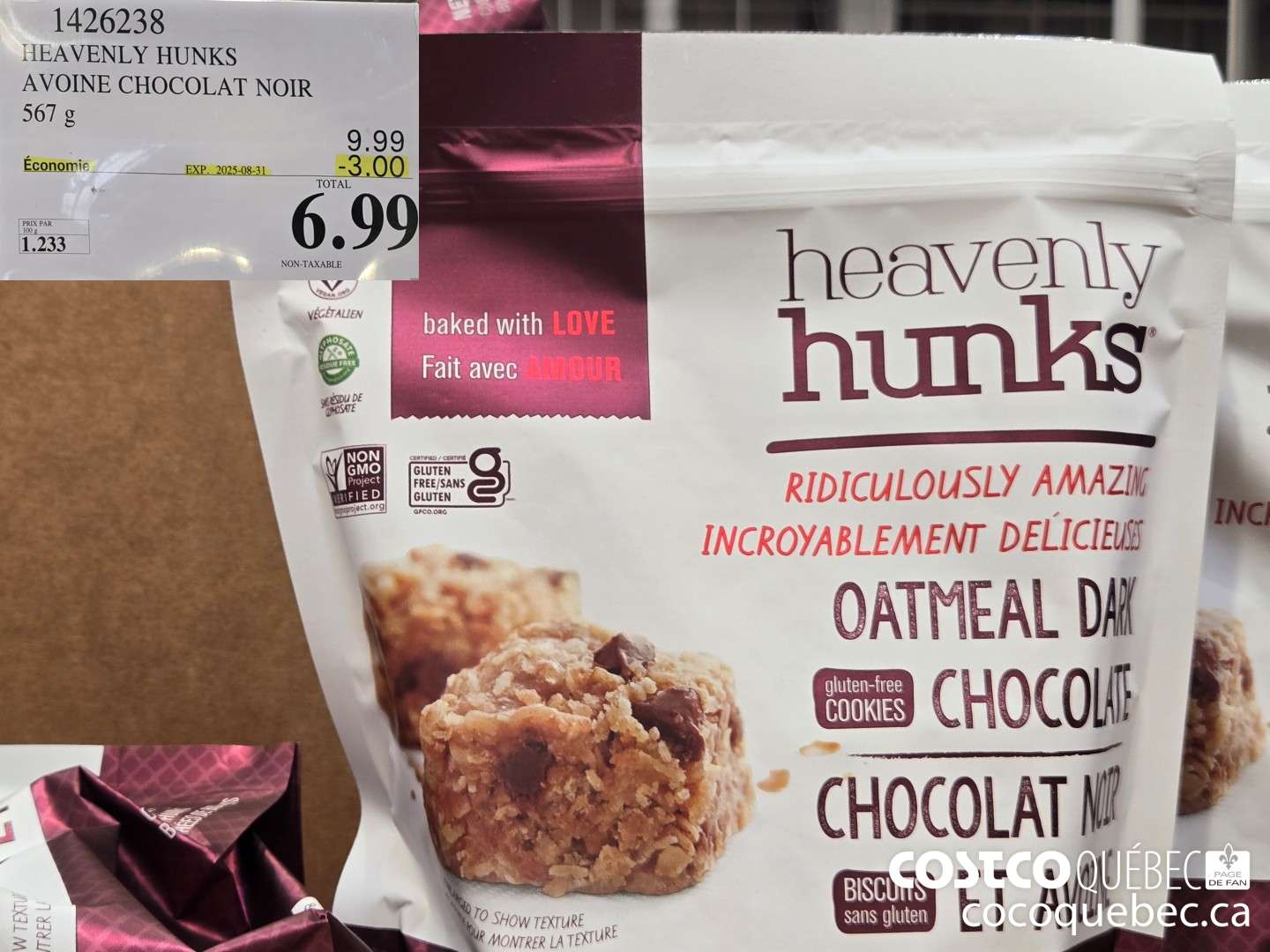 1426238 HEAVENLY HUNKS AVOINE CHOCOLAT NOIR ($3.00 INSTANT SAVINGS EXPIRES ON 2025-08-31) $6.99