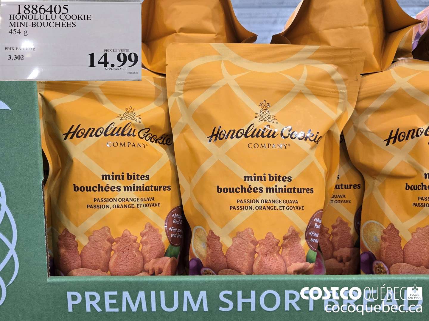 18386405 HONOLULU COOKIE MINI-BOUCHEES 454 g  $14.99