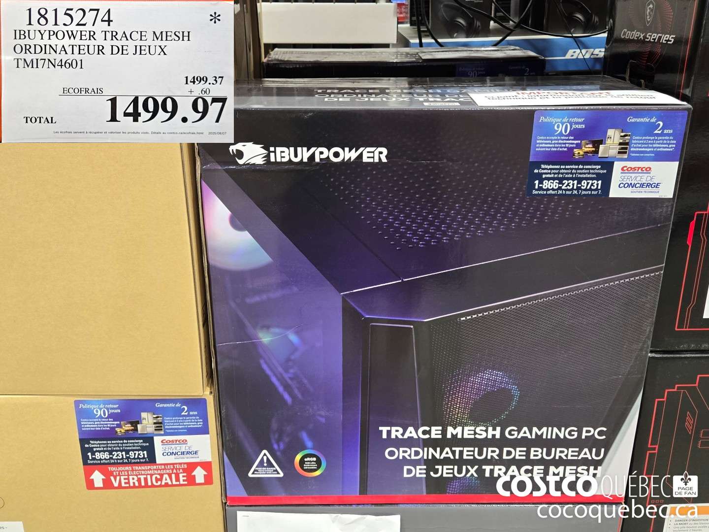 1815274 IBUYPOWER TRACE MESH ORDINATEUR DE BUREAU  $1499.97