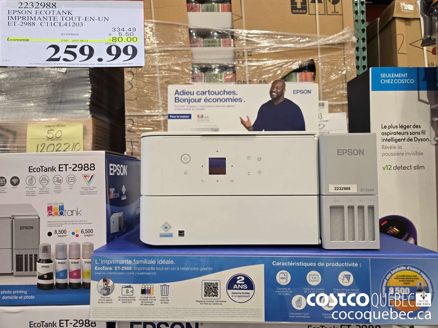 2232988 IMPRIMANTE TOUT-EN-UN ET-2988 C11CL41203 2025-08531  ($80.00 INSTANT SAVINGS) $259.99