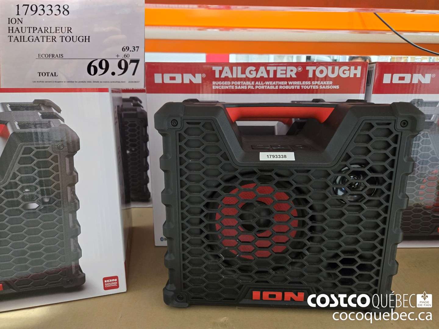 1793338 ION HAUTPARLEUR TAILGATER TOUGH  $69.97