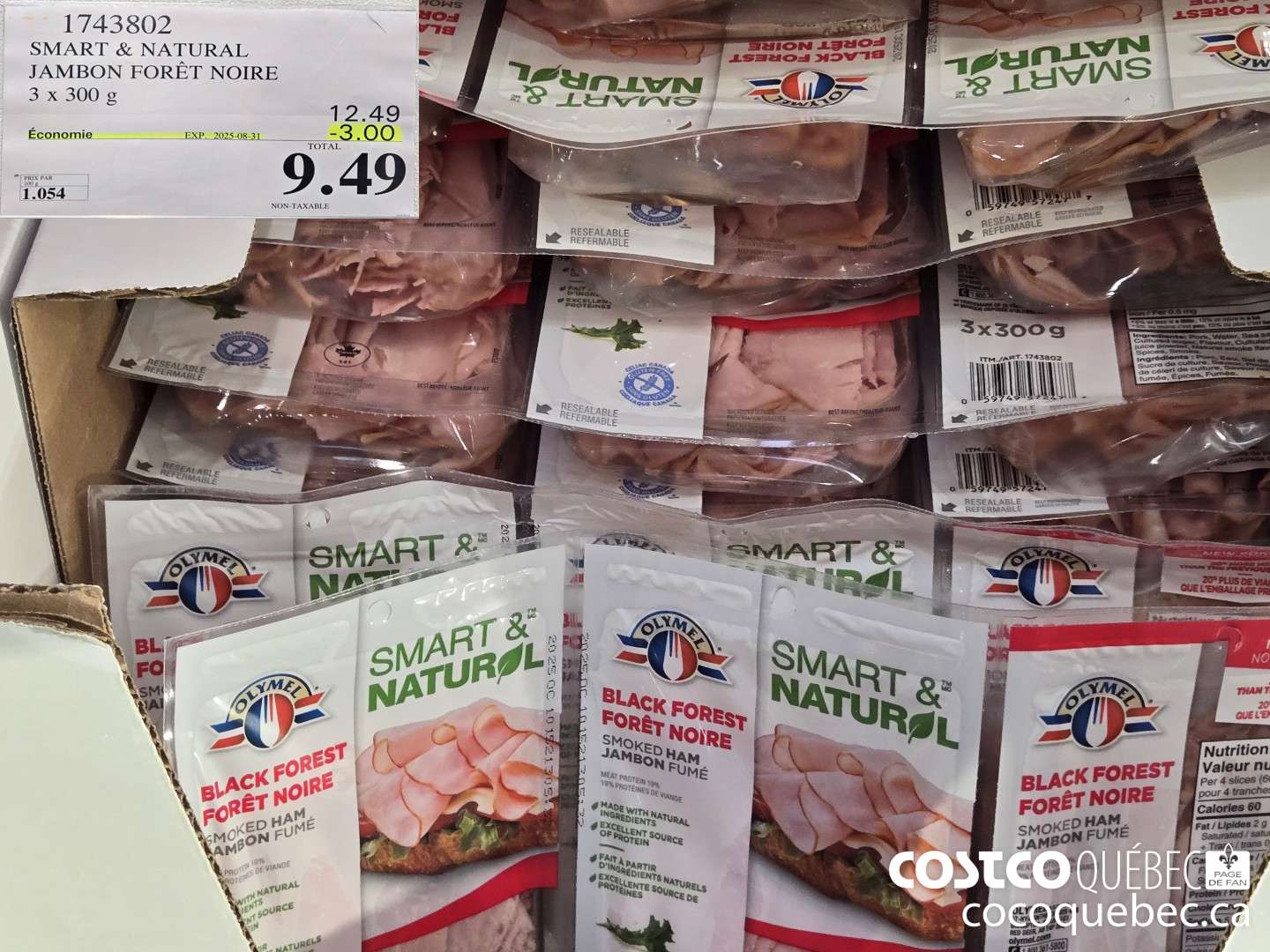 1743802 JAMBON FORET NOIR 3 x 300 g ($3.00 INSTANT SAVINGS EXPIRES ON 2025-08-31) $9.49