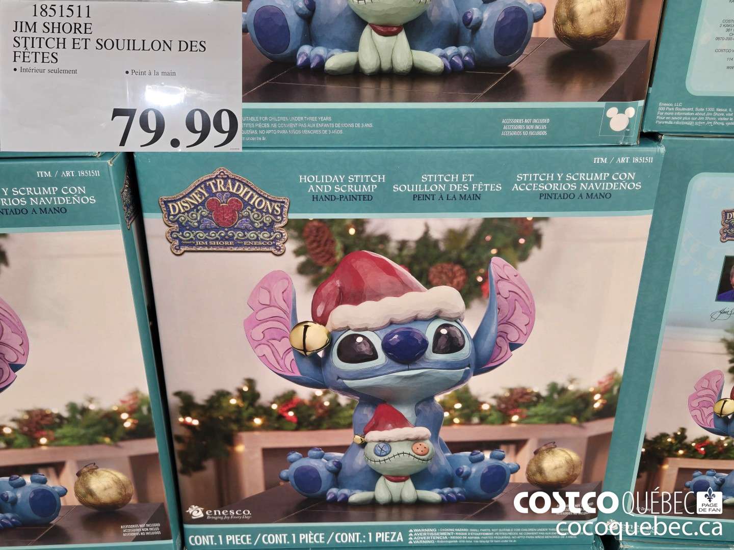 1851511 JIM SHORE STITCH ET SOUILLON DES FETES  $79.99