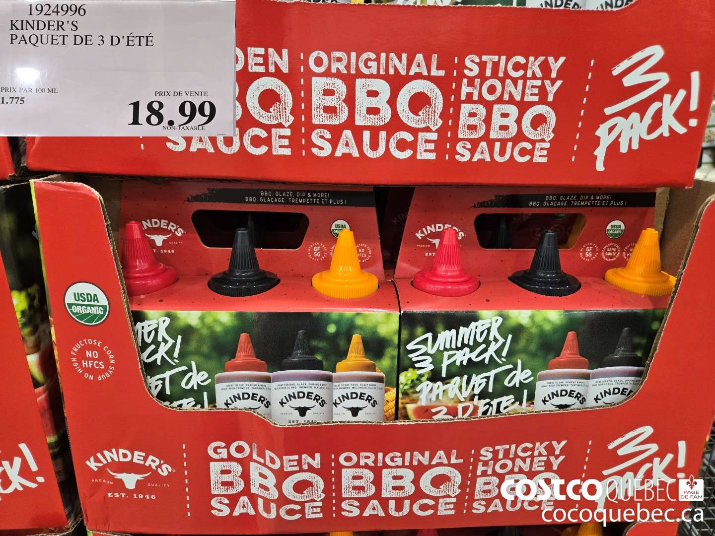 1924996 KINDER'S PAQUET DE 3 D'ETE  $18.99