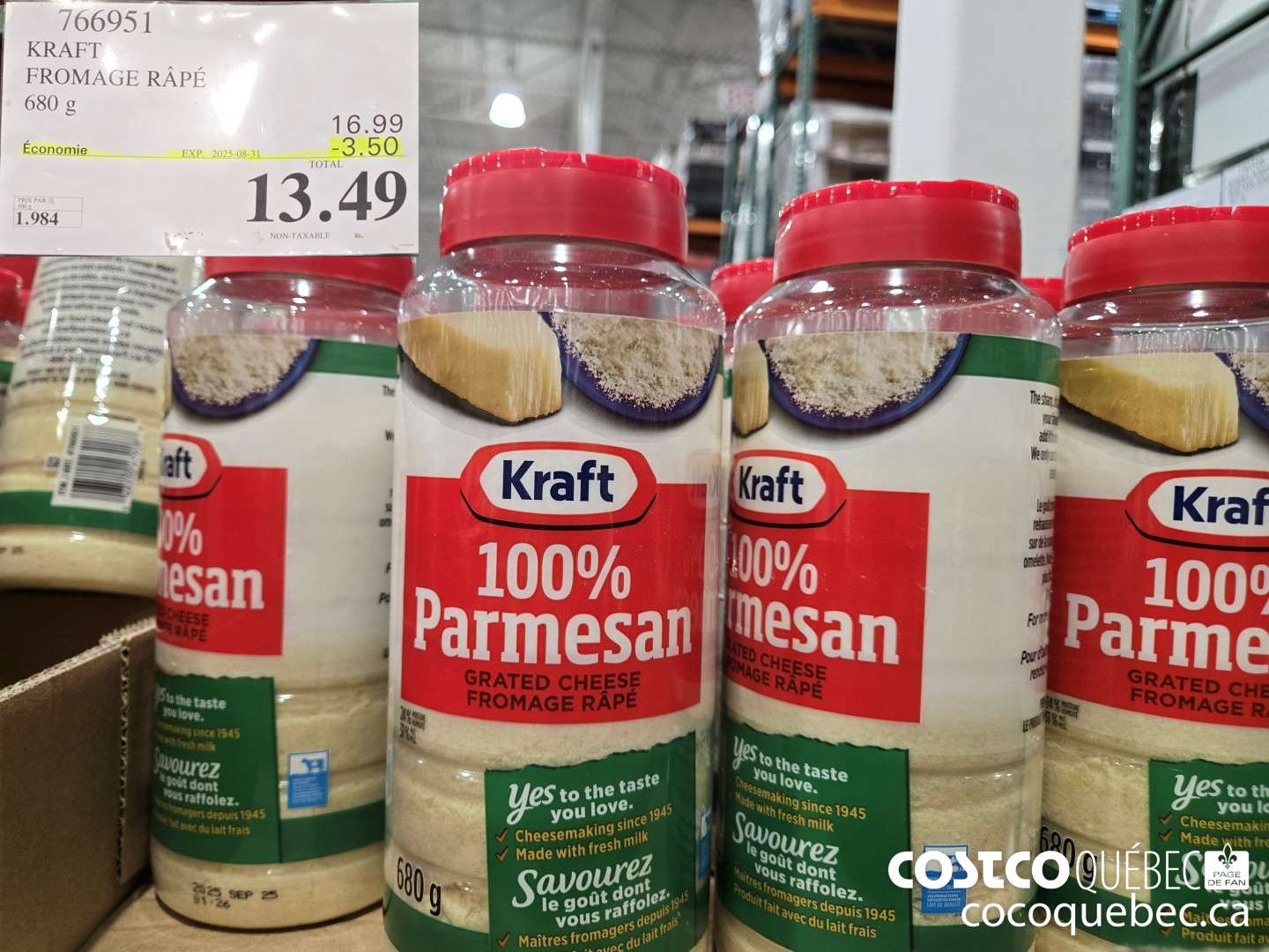 766951 KRAFT FROMAGE RAPE 680 g  ($3.50 INSTANT SAVINGS EXPIRES ON 2025-08-31) $13.49