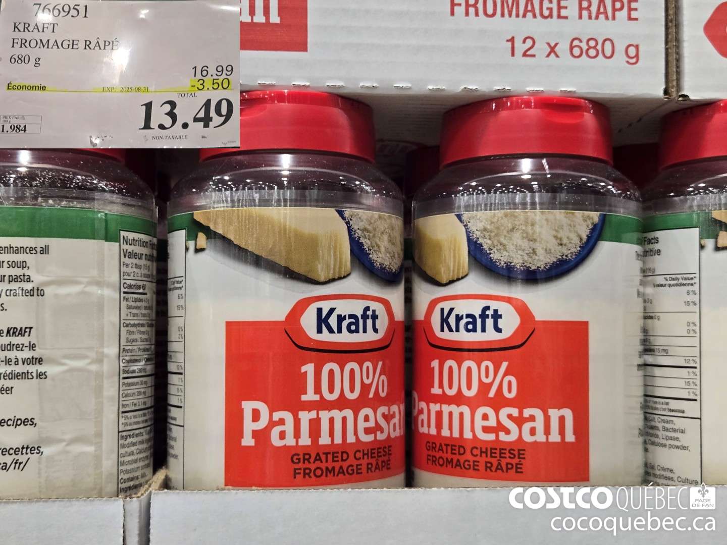 766951 KRAFT FROMAGE RAPE 680 g  ($3.50 INSTANT SAVINGS EXPIRES ON 2025-08-31) $13.49
