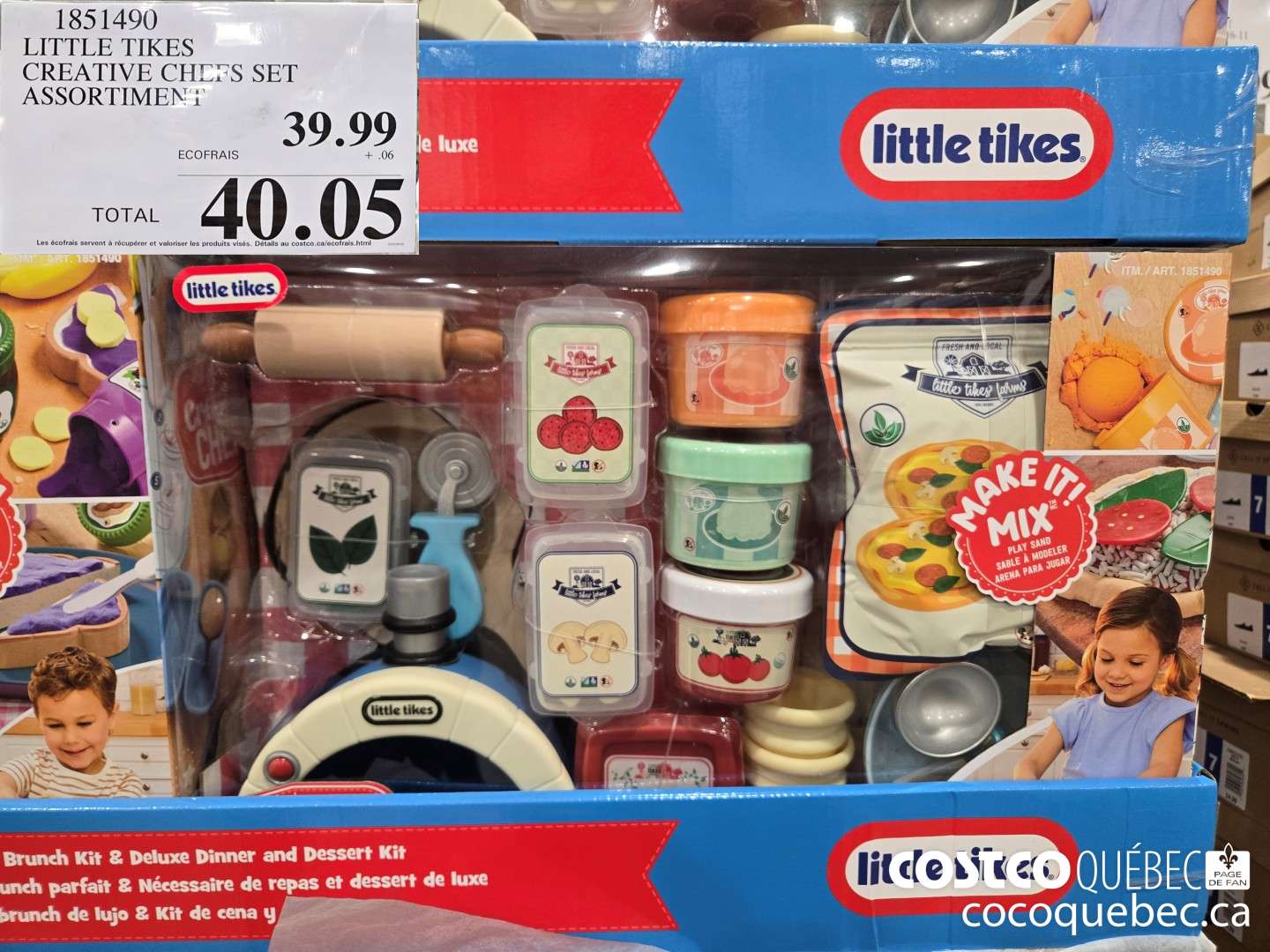 1851490 LITTLE TIKES CREATIVE CHEFS SET  $40.05