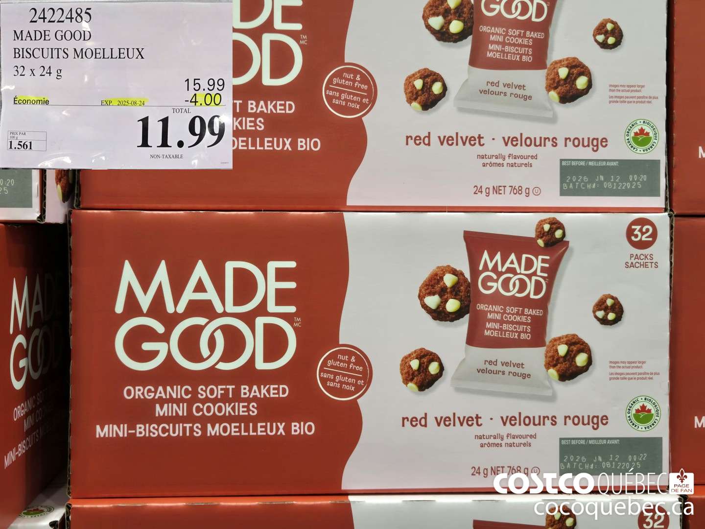 2422485 MADE GOOD BISCUITS MOELLEUX  ($4.00 INSTANT SAVINGS EXPIRES ON 2025-08-24) $11.99
