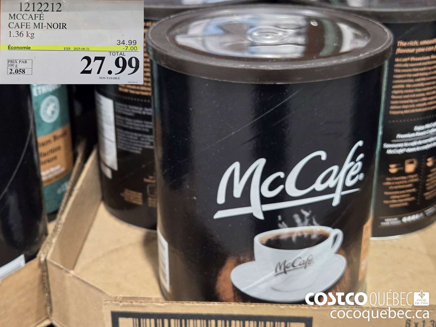1212212 MCCAFE CAFE SUPERIEURE 1.36 kg  ($7.00 INSTANT SAVINGS EXPIRES ON 2025-08-31) $27.99