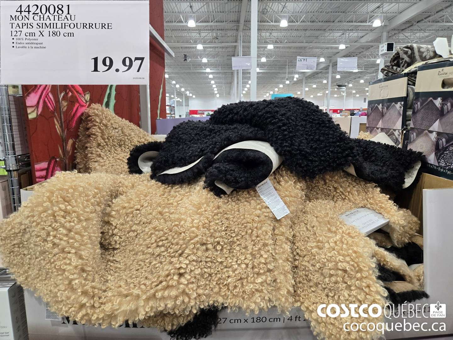 4420081 MON CHATEAU TAPIS SIMILIFOURRURE  $19.97