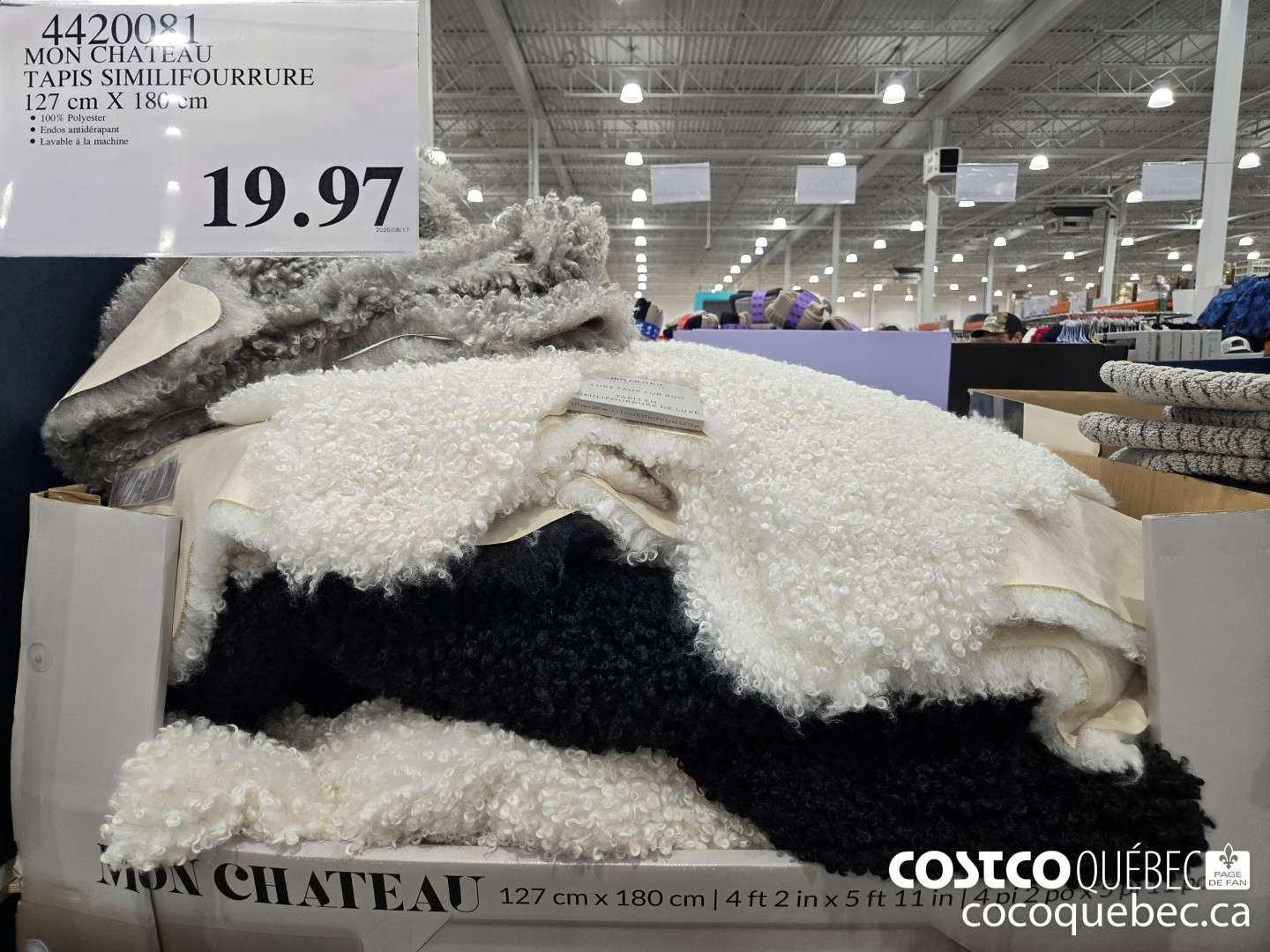 4420081 MON CHATEAU TAPIS SIMILIFOURRURE  $19.97