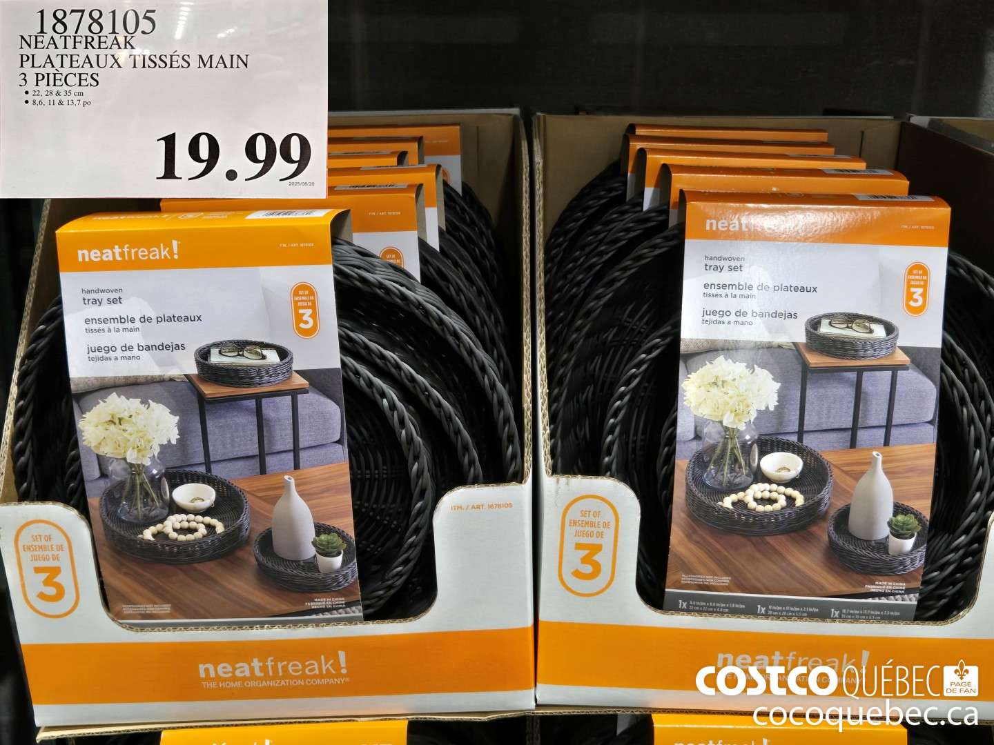 1878105 NEATFREAK PLATEAUX TISSES MAIN 3 PIECES  $19.99