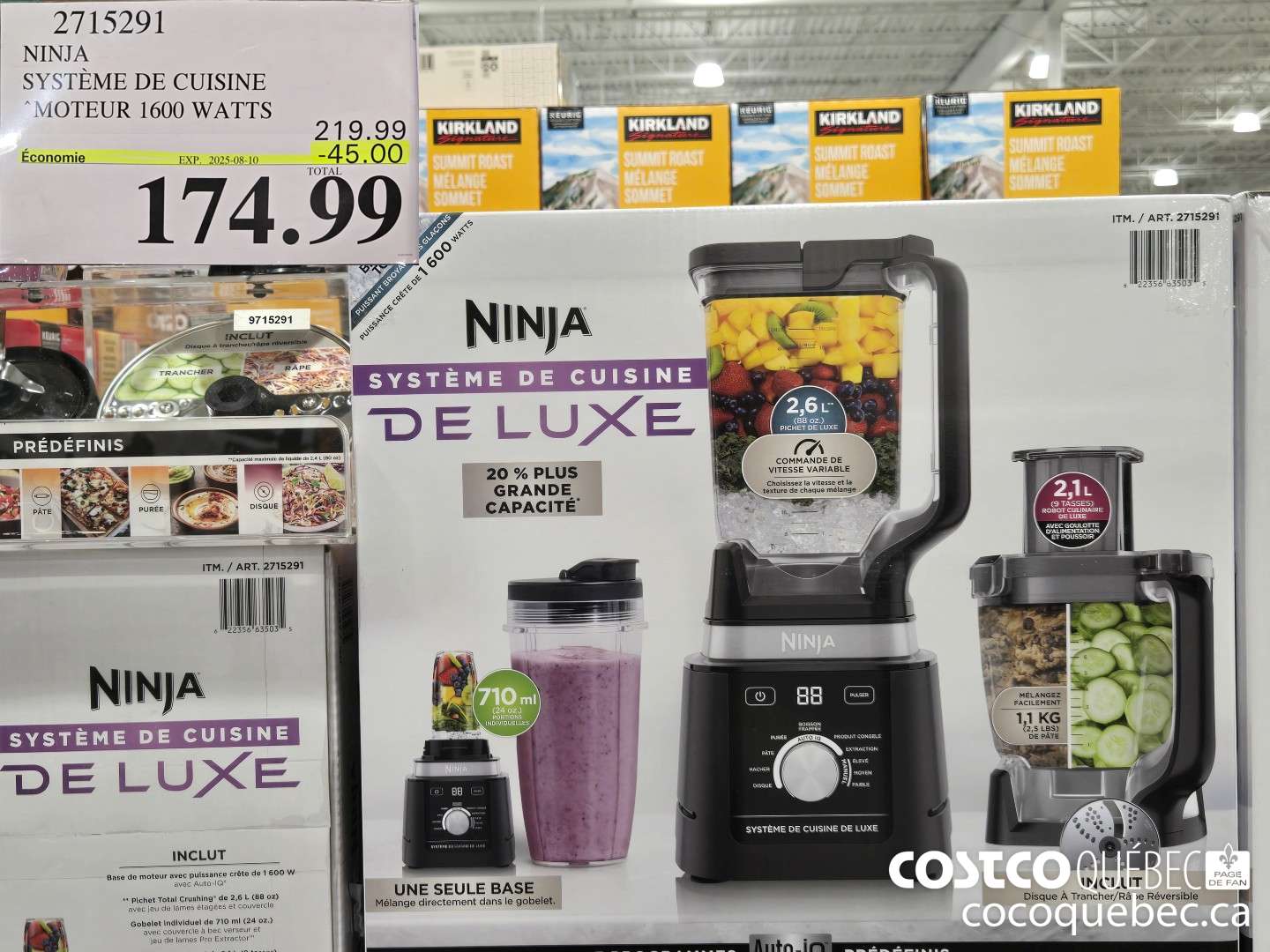 2715291 NINJA SYSTEME DE CUISINE  ($45.00 INSTANT SAVINGS EXPIRES ON 2025-08-10) $174.99